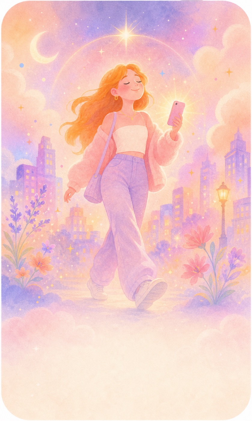 Main Character Energy manifestation card illustration