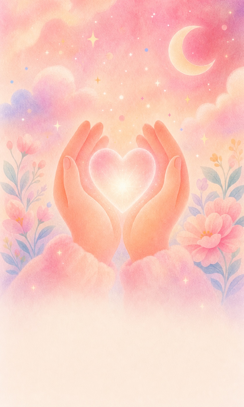 Safe Love manifestation card illustration